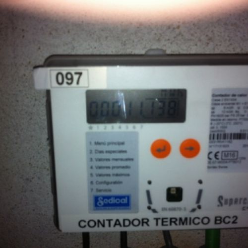 contador de energía térmica producida